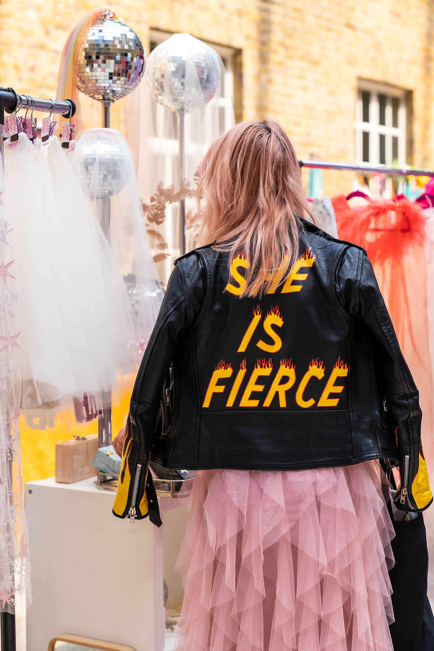 rock n roll bride leather jacket