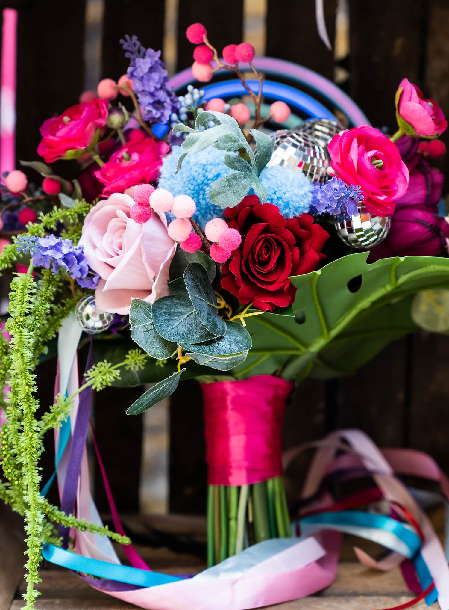 rock n roll brides wedding bouquet