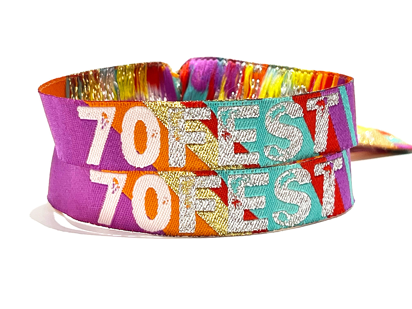 70 70th birthday party festival wristbands favours 70FEST