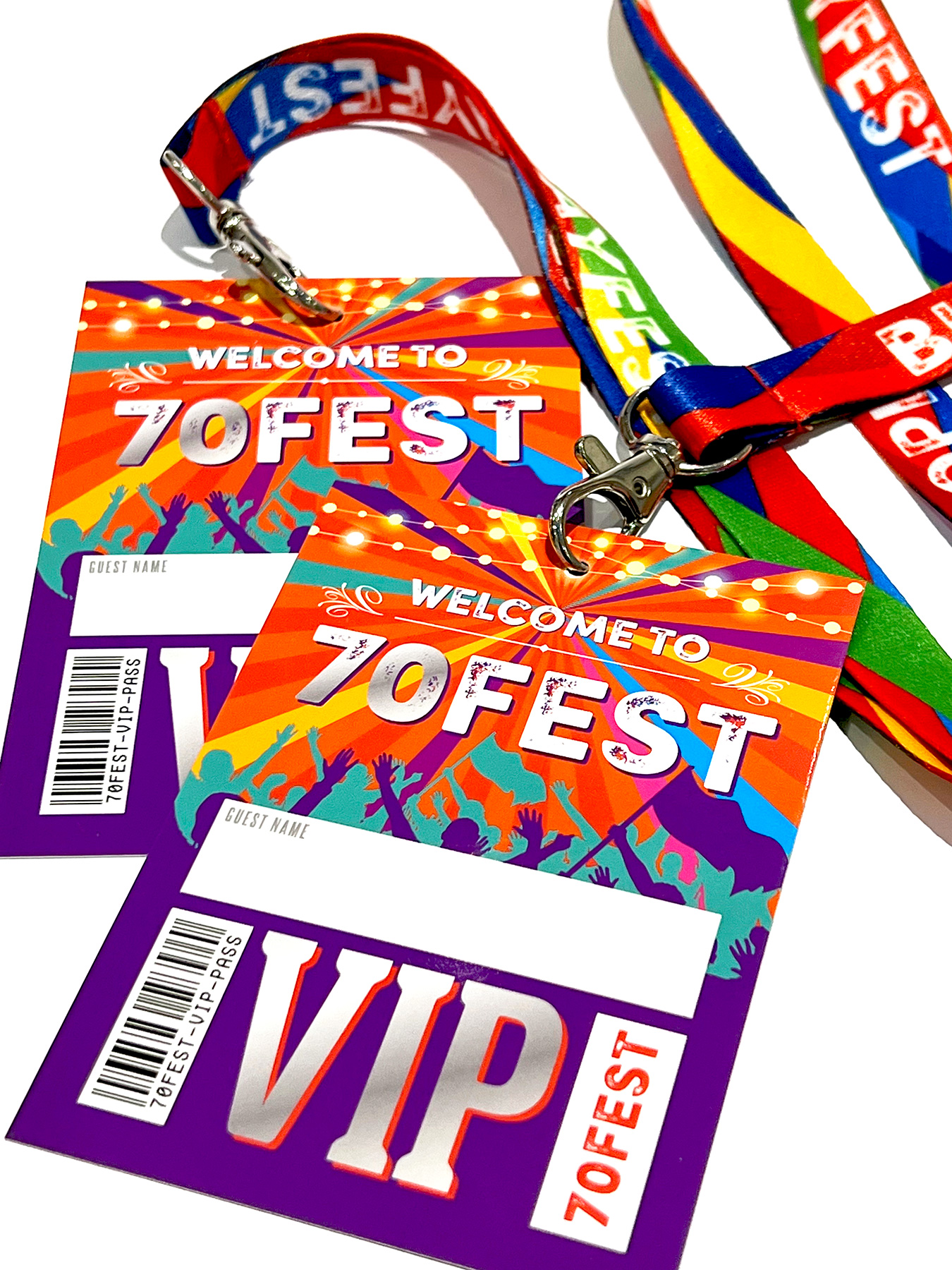 70fest 70th birthday party festival lanyards accessories