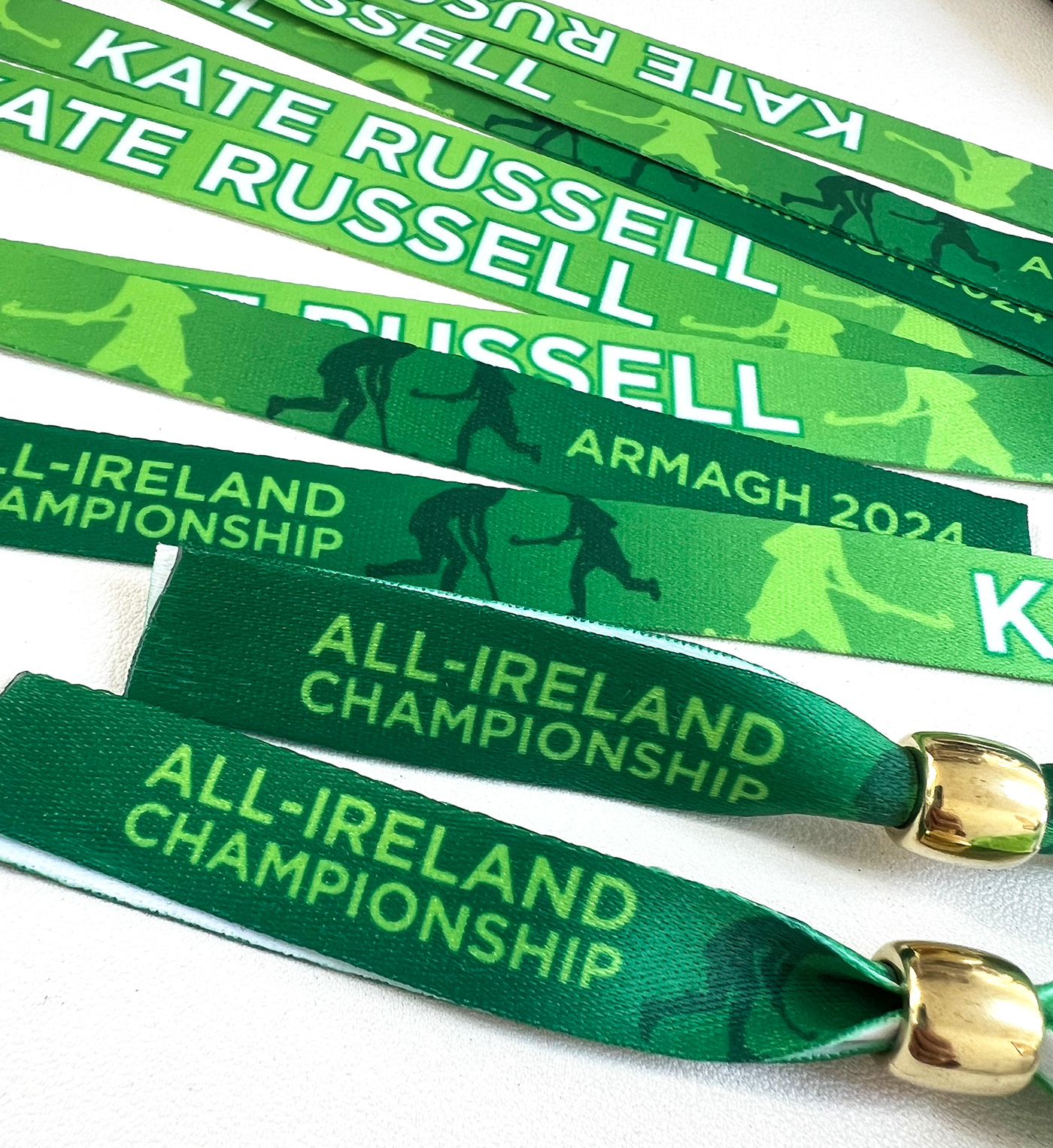 ireland hockey event printed fabric wristbands