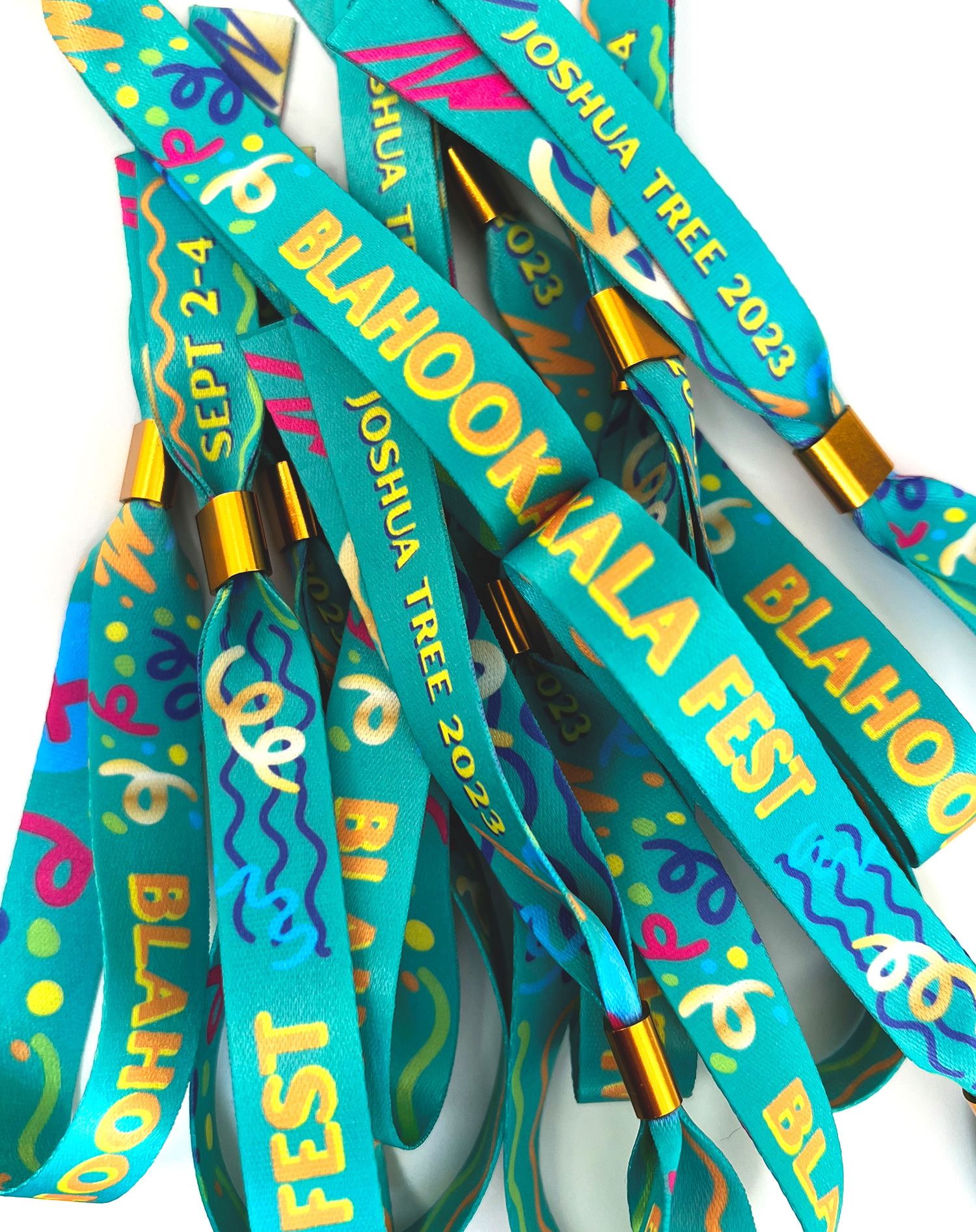 printed fabric festival event party wristbands