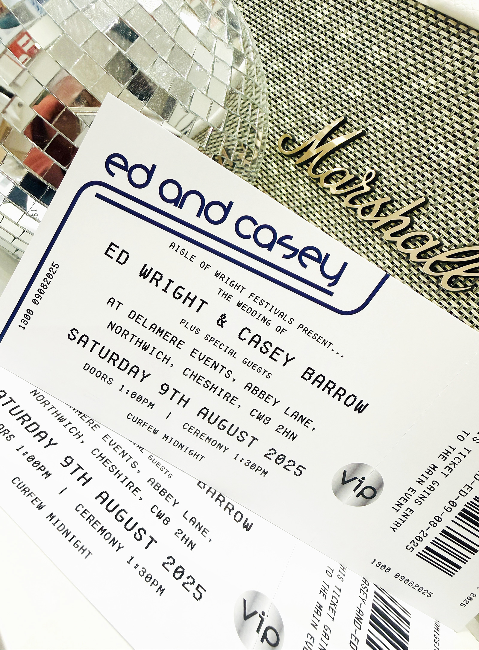 festival wedding gig ticket invitations festival wedding gig ticket invitations