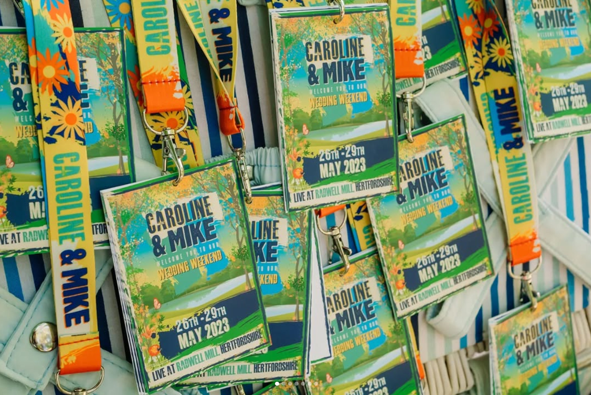 Custom wedding festival line-up lanyard programme Custom wedding festival line-up lanyard programme