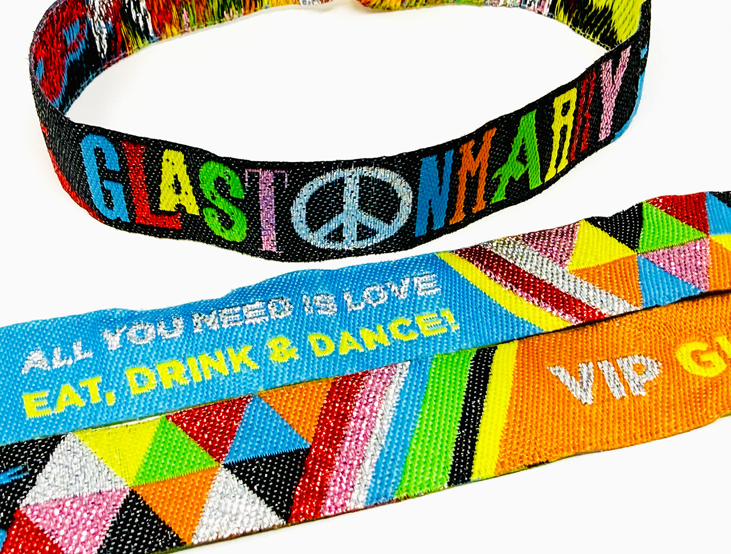 budget festival wedding wristbands glastonmarry