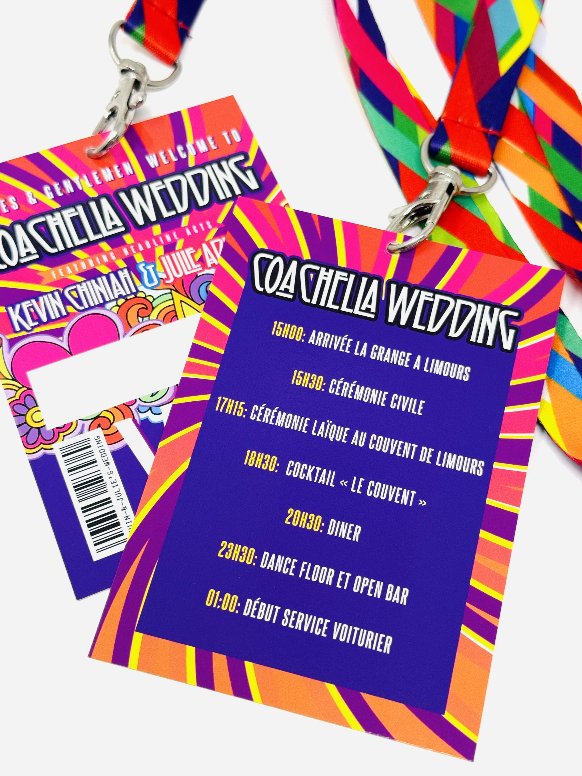 coachella Festival wedding guest VIP pass lanyard coachella Festival wedding guest VIP pass lanyard