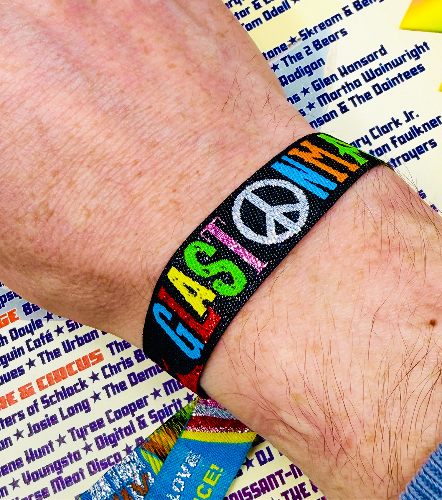 glastonmarry wristbands festival wedding