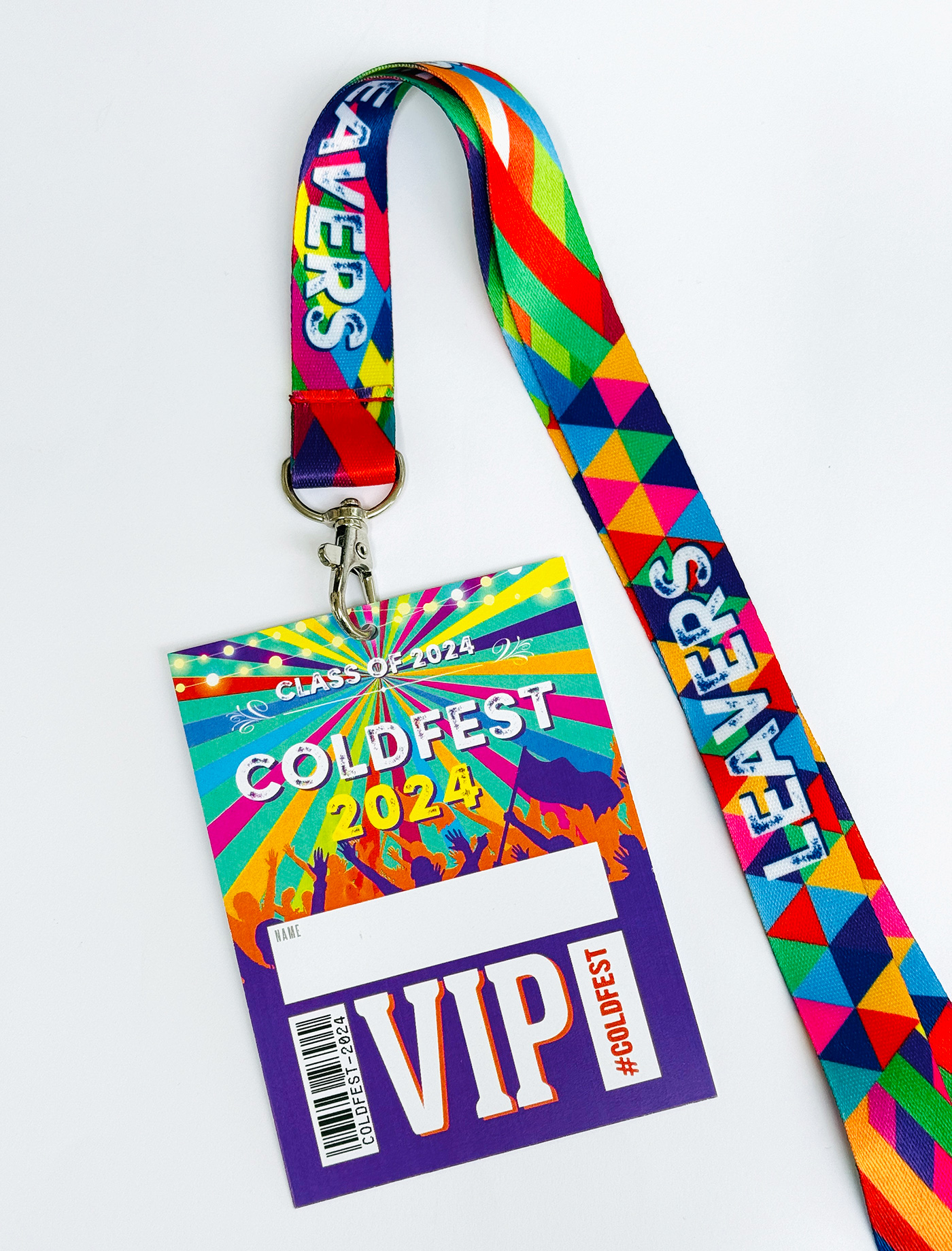 custom personalised leavers fest festival lanyards schools out