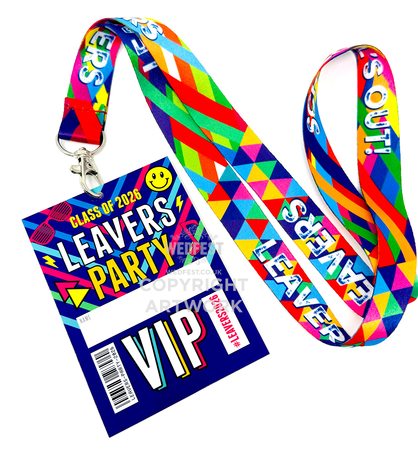 leavers party end of school festival vip lanyards