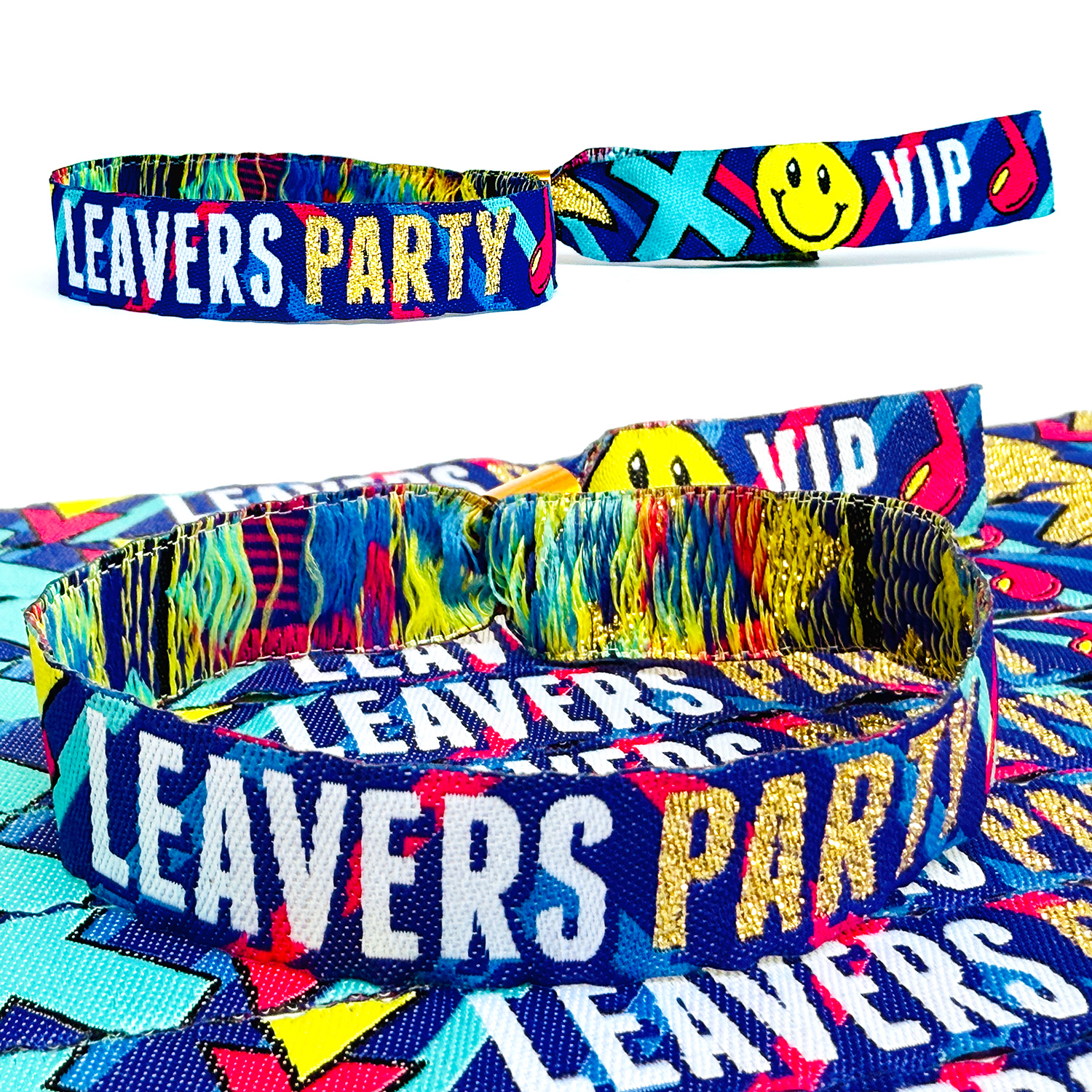 leavers party schools out wristband favours