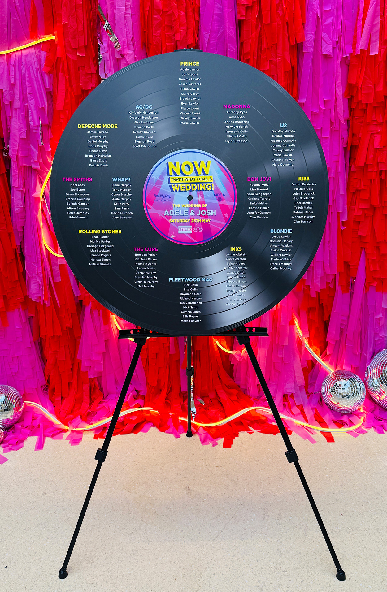 large vinyl record theme wedding table seating chart large vinyl record theme wedding table seating chart