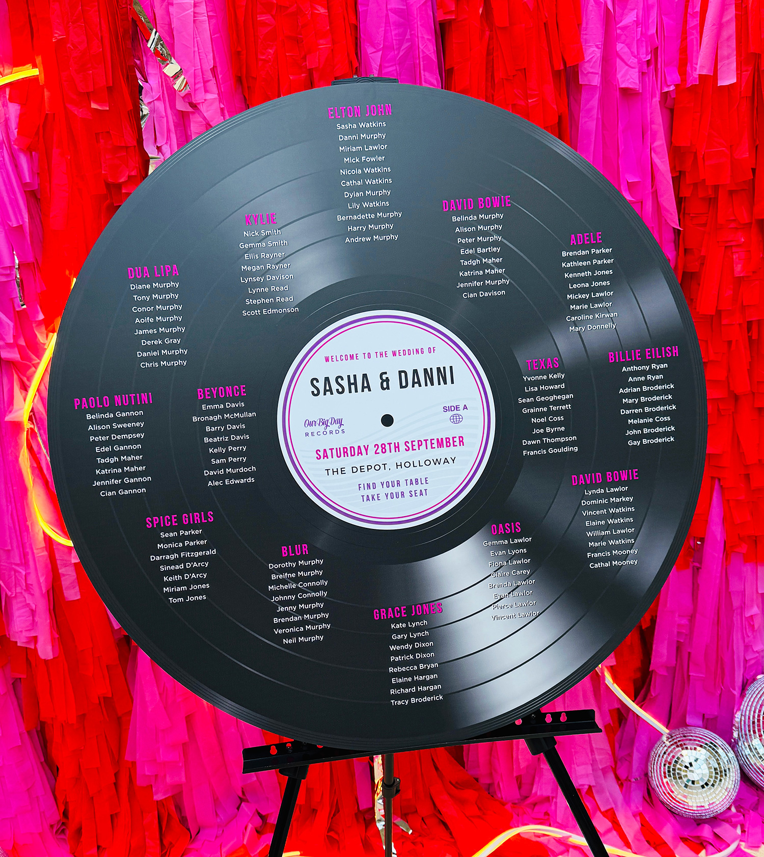 vinyl record theme wedding table seating chart vinyl record theme wedding table seating chart