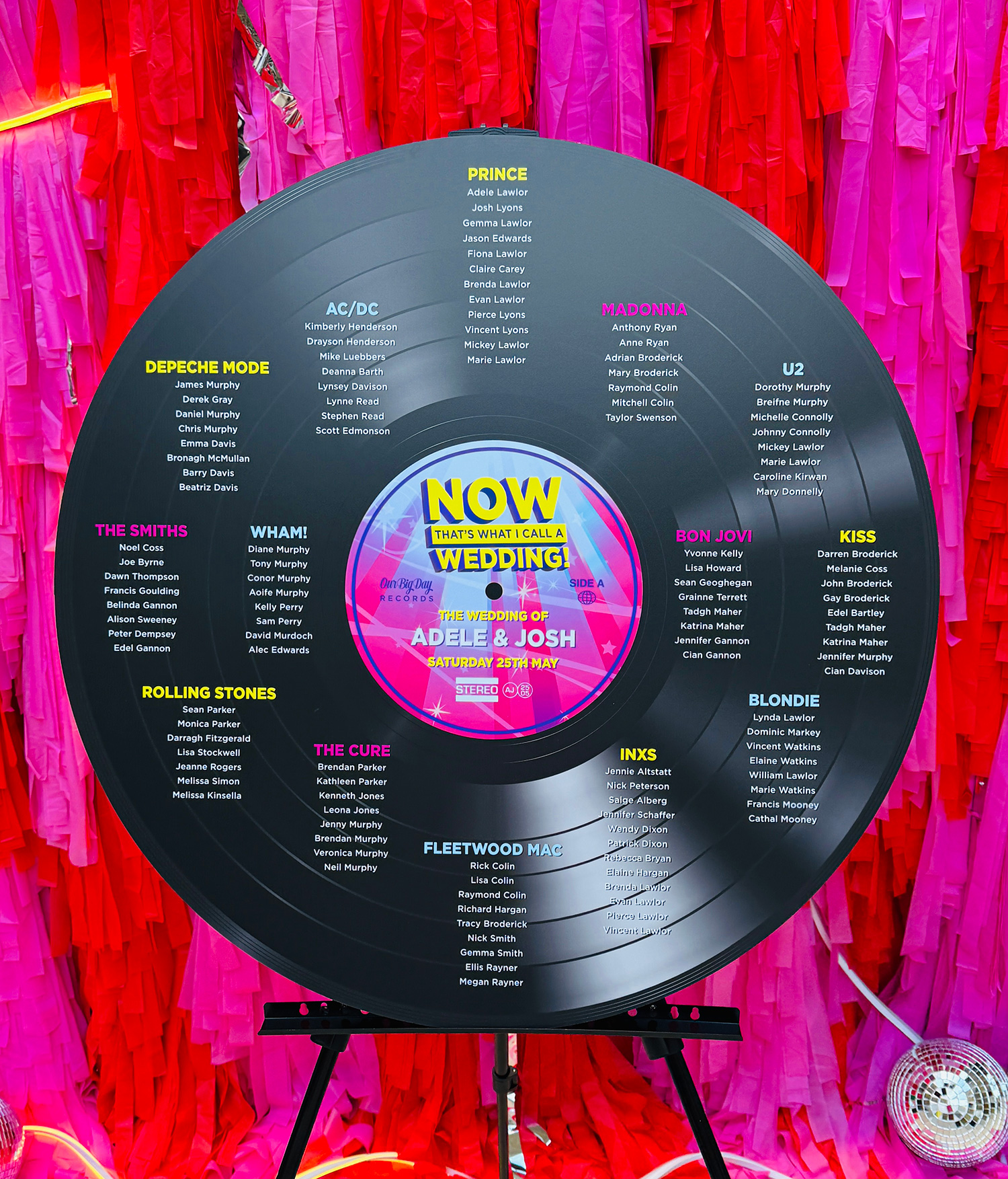 large vinyl record wedding table seating plan large vinyl record wedding table seating plan