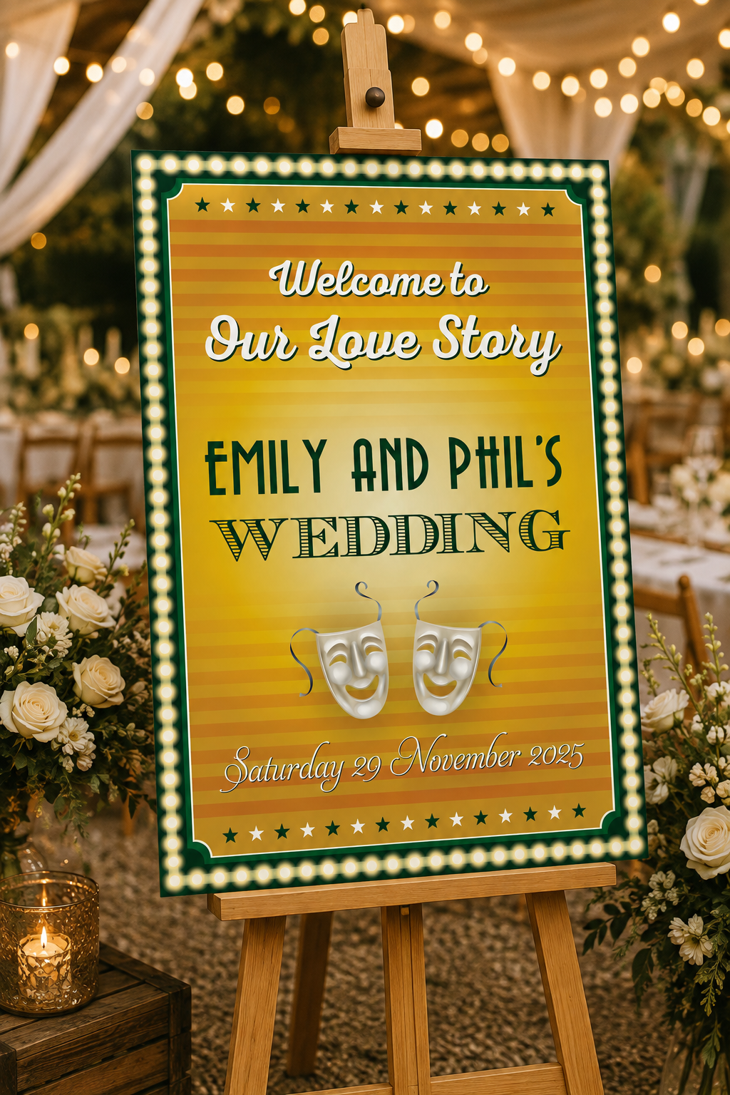 theatre wedding welcome sign board theatre wedding welcome sign board