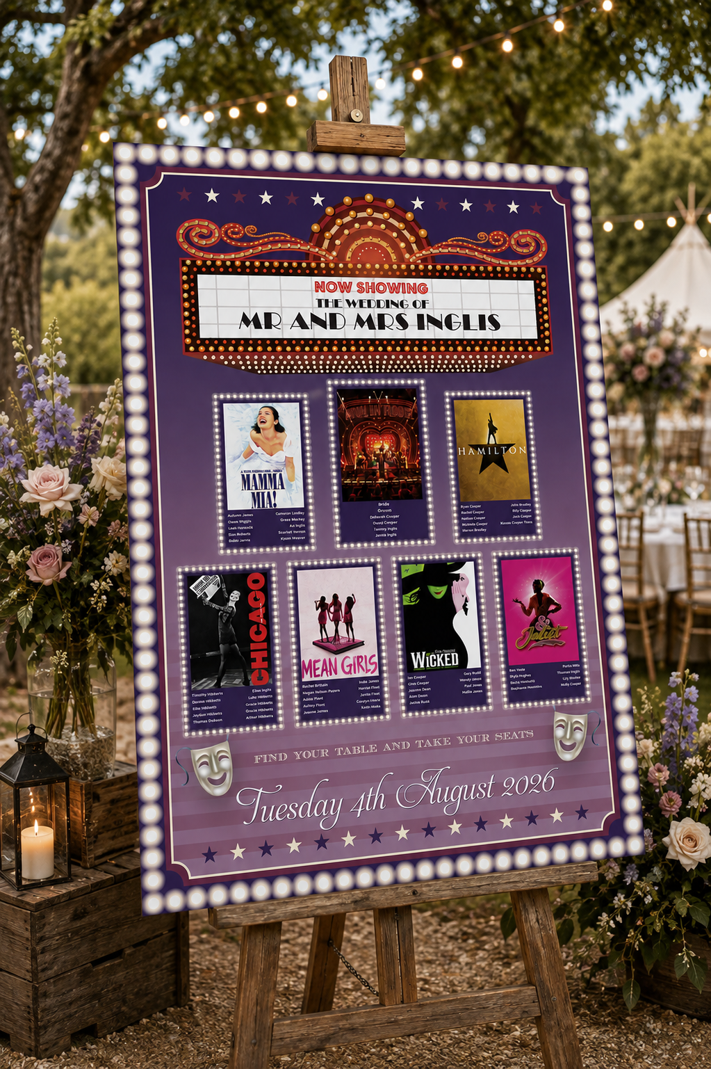 west end broadway musical theatre wedding seating plan west end broadway musical theatre wedding seating plan