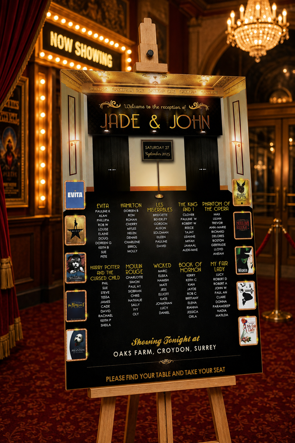 west end musical theatre wedding seating plan west end musical theatre wedding seating plan